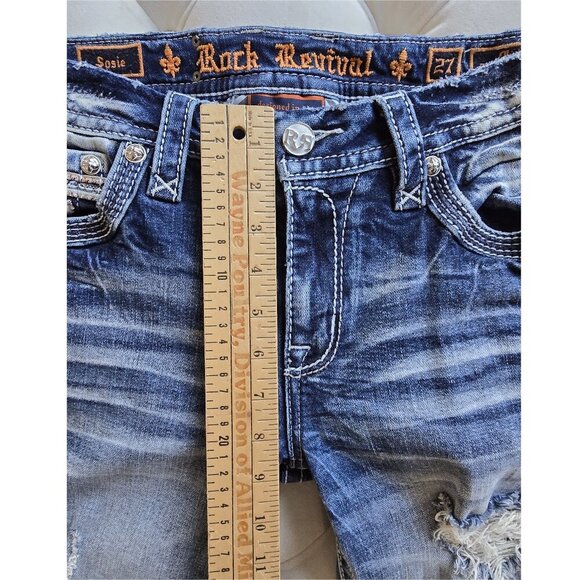 ROCK REVIVAL from BUCKLE Sosie Mid Rise Straight Stretch Jeans 27 - Picture 12 of 14